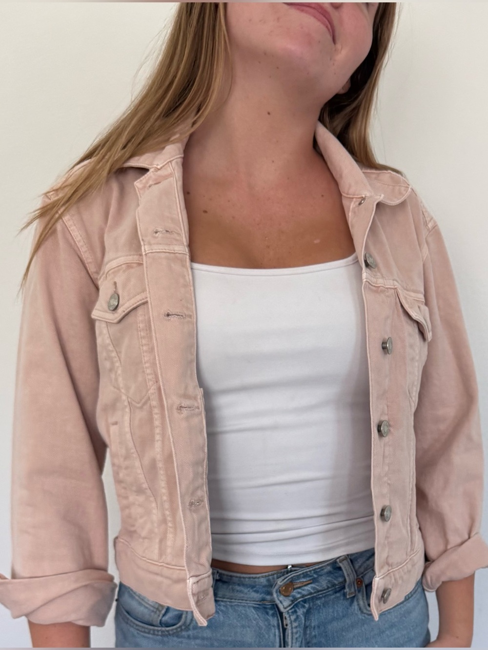 GAP Light Pink Denim Jacket